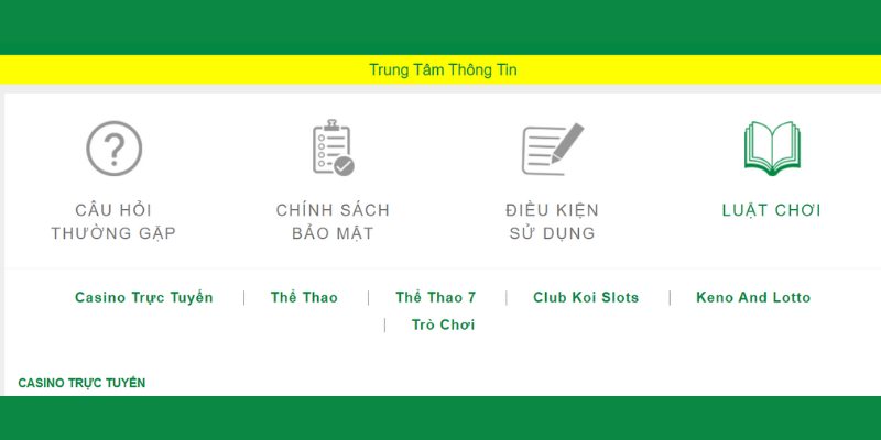 Nội dung về Quy Định của sàn cược